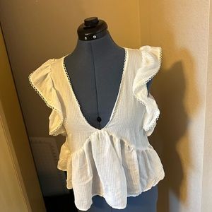 Zara White Small Blouse